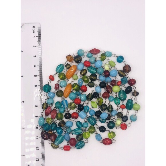 Rainbow Glass Necklace~ 31 Inches - Picture 7 of 8